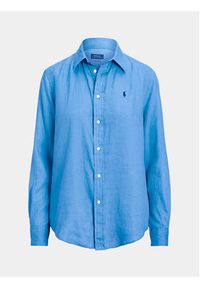 Polo Ralph Lauren Koszula Ls Rx Anw St 211920516012 Niebieski Regular Fit. Typ kołnierza: polo. Kolor: niebieski. Materiał: len #5