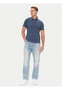 TOMMY HILFIGER - Tommy Hilfiger Polo 1985 MW0MW17771 Niebieski Slim Fit. Typ kołnierza: polo. Kolor: niebieski. Materiał: bawełna #4