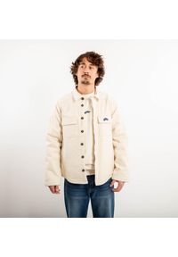 Decathlon - Ciepła kurtka skaterska z kolekcji Roos Zwetsloot, beżowa, niebarwiona. Kolor: biały. Materiał: poliester, materiał, bawełna. Sport: skateboard