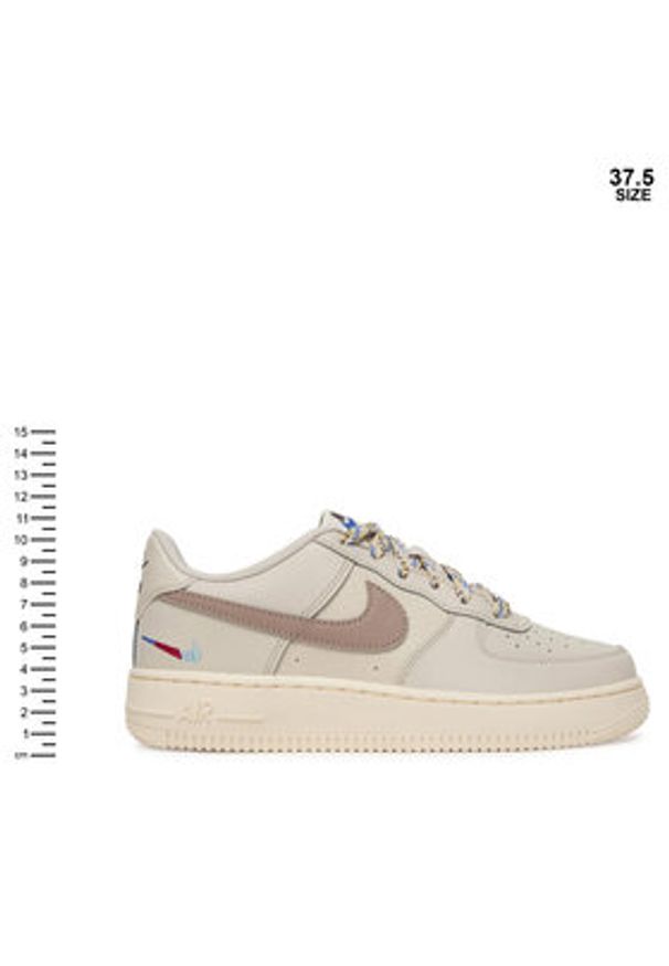 Nike Sneakersy Air Force 1 LV8 1 (GS) HQ1907 100 Beżowy. Kolor: beżowy. Materiał: syntetyk, skóra. Model: Nike Air Force