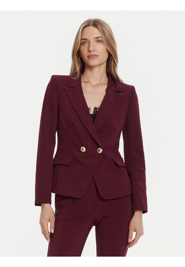 Rinascimento Marynarka CFC0126221003 Bordowy Slim Fit. Kolor: czerwony. Materiał: syntetyk