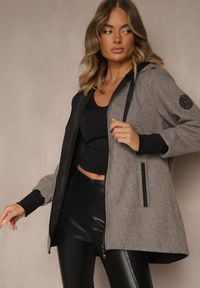 Renee - Jasnobrązowa Pudełkowa Kurtka z Kapturem Tulimera. Okazja: na co dzień. Typ kołnierza: kaptur. Kolor: brązowy. Materiał: jeans. Styl: sportowy, casual