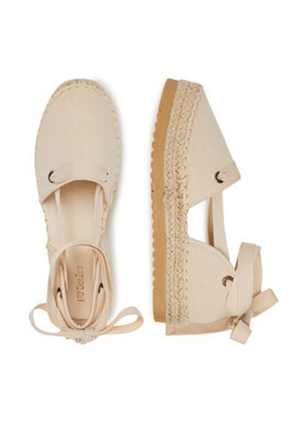 DeeZee Espadryle ZYLS093 Beżowy. Kolor: beżowy. Materiał: materiał