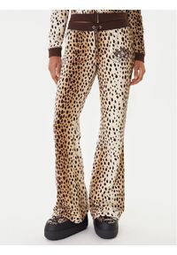 Juicy Couture Spodnie dresowe JCGBJ225013A Beżowy Regular Fit. Kolor: beżowy. Materiał: bawełna #1