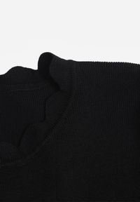 Born2be - Czarna Bluzka Dzianinowa z Krótkim Rękawem Bellalanie. Kolor: czarny. Materiał: dzianina. Długość rękawa: krótki rękaw. Długość: krótkie #5