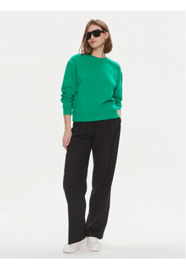 TOMMY HILFIGER - Tommy Hilfiger Bluza Flag WW0WW41246 Zielony Relaxed Fit. Kolor: zielony. Materiał: bawełna