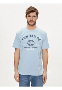 Tom Tailor T-Shirt 1037735 Błękitny Regular Fit. Kolor: niebieski. Materiał: bawełna