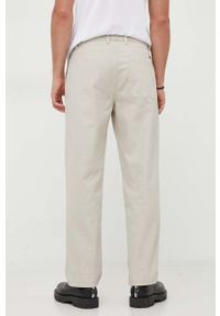 Armani Exchange spodnie męskie kolor szary proste. Kolor: szary. Materiał: tkanina, bawełna #3