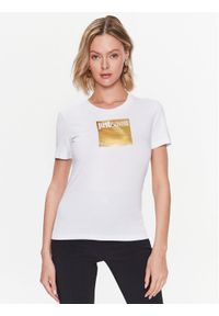 Just Cavalli T-Shirt 74PBHG06 Biały Regular Fit. Kolor: biały. Materiał: bawełna #1