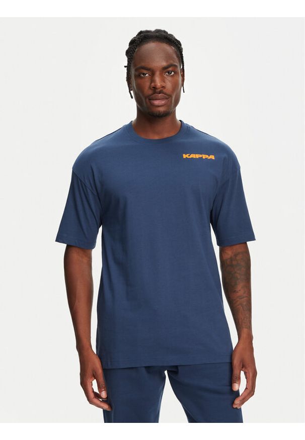 Kappa T-Shirt Nyle 351S5GW Niebieski Regular Fit. Kolor: niebieski. Materiał: bawełna