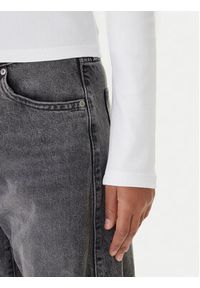 Calvin Klein Jeans Bluzka Monogram LV047A803G Biały Slim Fit. Kolor: biały. Materiał: bawełna #3