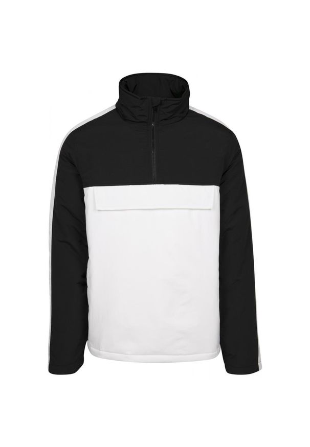 Urban Classics - Miejska klasyczna dwukolorowa parka. Kolor: czarny, wielokolorowy, biały. Sezon: zima. Styl: klasyczny