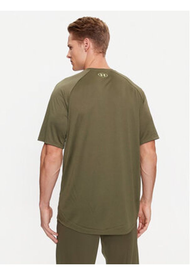 Under Armour T-Shirt Ua Tech Prt Fill Ss 1380785 Khaki Loose Fit. Kolor: brązowy. Materiał: syntetyk