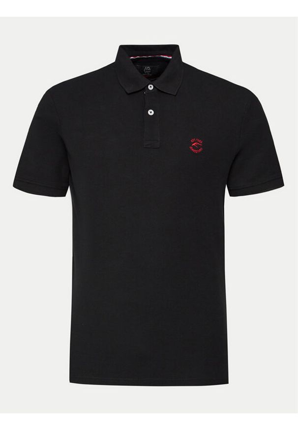 INDICODE Polo Wadim 40-913 Czarny Slim Fit. Typ kołnierza: polo. Kolor: czarny. Materiał: bawełna