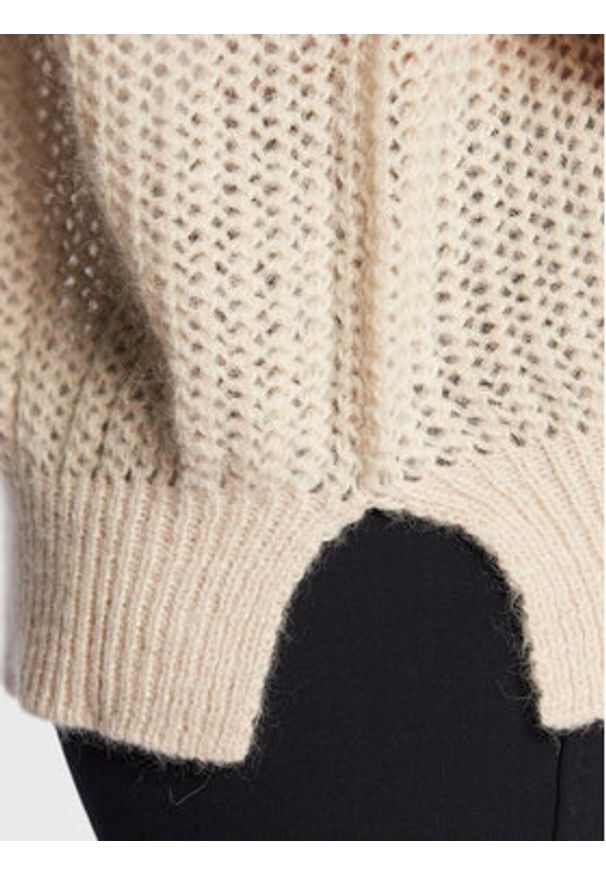 PESERICO - Peserico Sweter S99758F05 Beżowy Regular Fit. Kolor: beżowy. Materiał: wełna