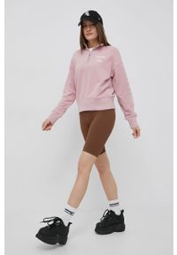 Superdry bluza bawełniana damska kolor różowy z nadrukiem. Kolor: różowy. Materiał: bawełna. Długość: krótkie. Wzór: nadruk #5