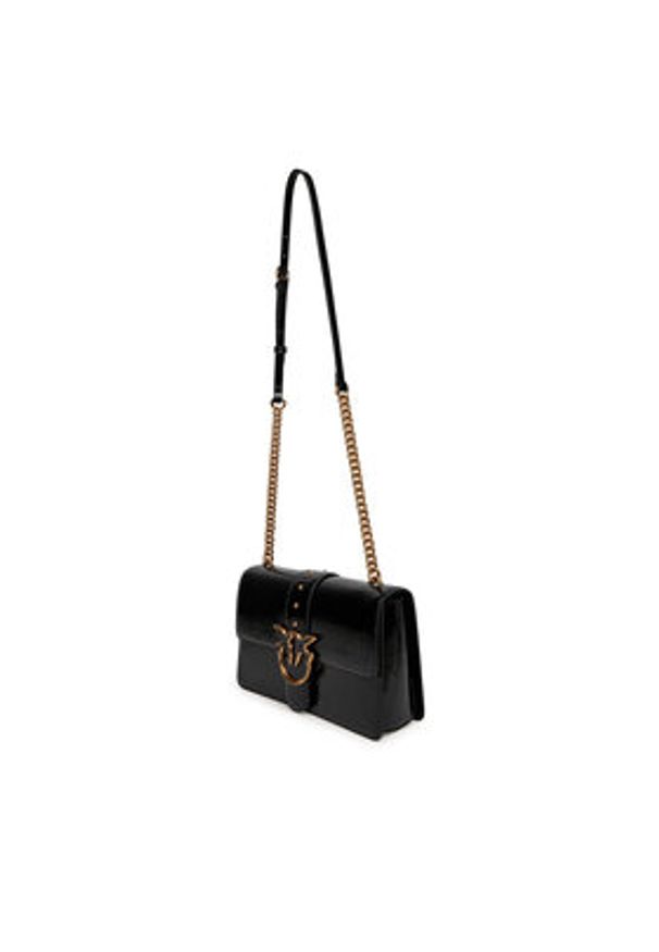 Pinko - PINKO Torebka Love One Light Cl PE 25 PLTT 105313 A1UV Czarny. Kolor: czarny. Materiał: skórzane, lakierowane