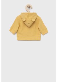 GAP bluza dziecięca kolor żółty z kapturem z nadrukiem. Okazja: na co dzień. Typ kołnierza: kaptur. Kolor: żółty. Wzór: nadruk. Styl: casual