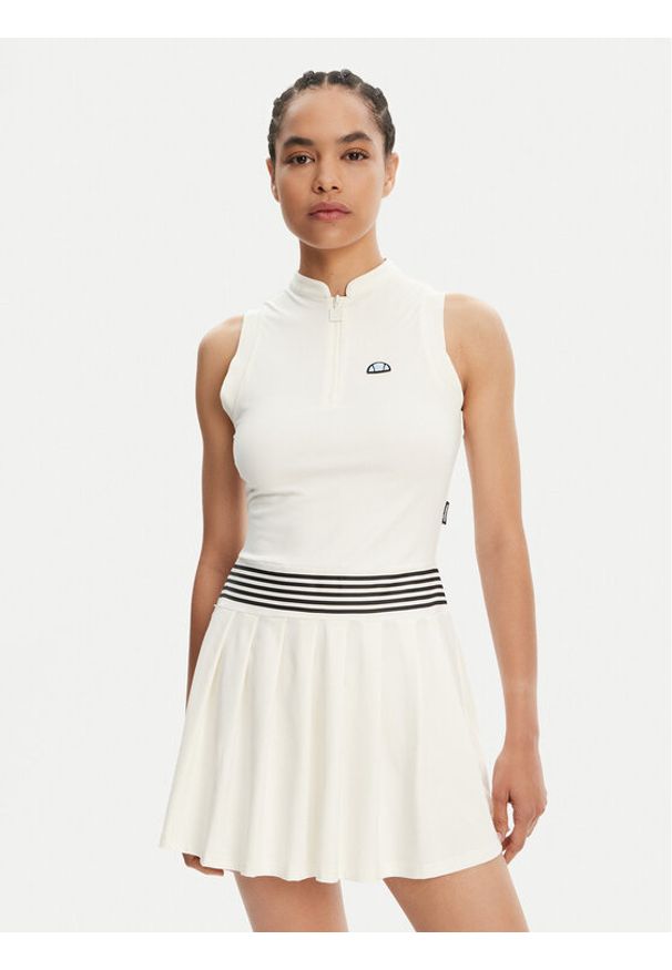 Ellesse Sukienka codzienna Medusa SGZ21966 Biały Slim Fit. Okazja: na co dzień. Kolor: biały. Materiał: syntetyk. Typ sukienki: proste. Styl: casual
