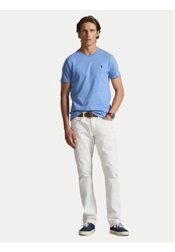 Polo Ralph Lauren T-Shirt 710671438441 Niebieski Custom Slim Fit. Typ kołnierza: polo. Kolor: niebieski. Materiał: bawełna