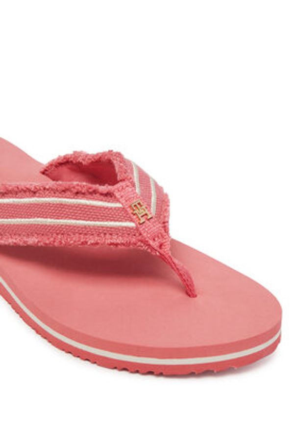 TOMMY HILFIGER - Tommy Hilfiger Japonki TH Webbing Beach Sandal FW0FW08739 Koralowy. Kolor: pomarańczowy. Materiał: materiał