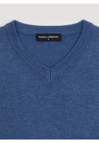 Pako Lorente - PAKO LORENTE – Niebieski sweter męski v-neck. Okazja: na co dzień. Kolor: niebieski, zielony, czarny, brązowy, czerwony. Materiał: nylon, wiskoza. Sezon: jesień. Styl: casual #10