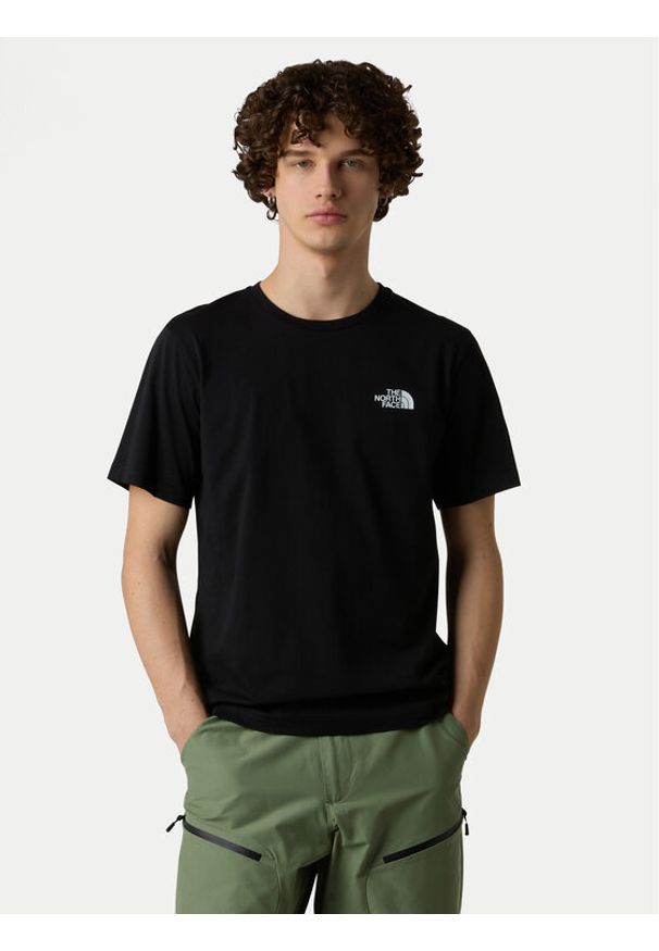 The North Face T-Shirt Vertical NF0A8EE7 Czarny Regular Fit. Kolor: czarny. Materiał: bawełna