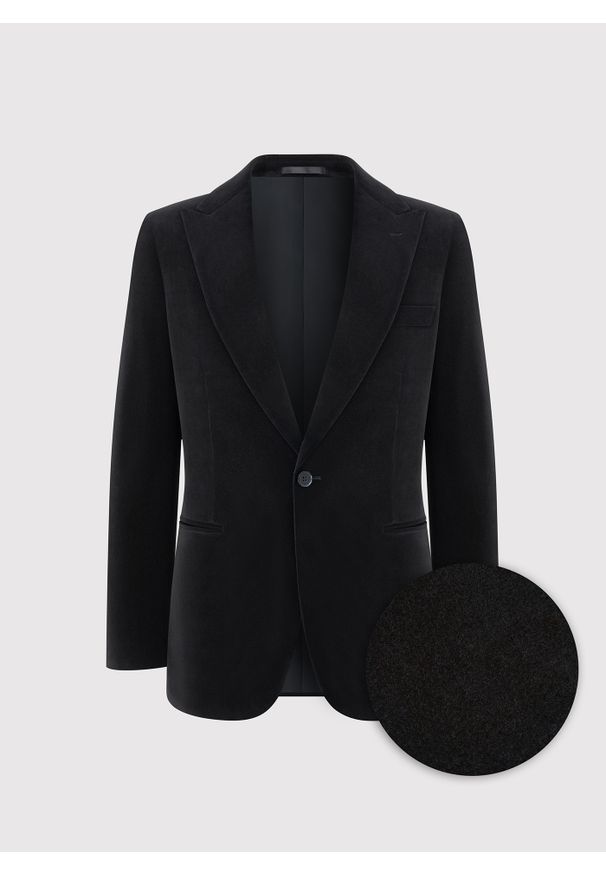 Pako Lorente - PAKO LORENTE - Czarna bawełniana marynarka męska. Okazja: na karnawał. Kolor: czarny. Materiał: bawełna