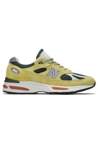 Buty unisex New Balance U991GT2 – zielone. Kolor: zielony. Materiał: guma, skóra. Szerokość cholewki: normalna. Sport: bieganie