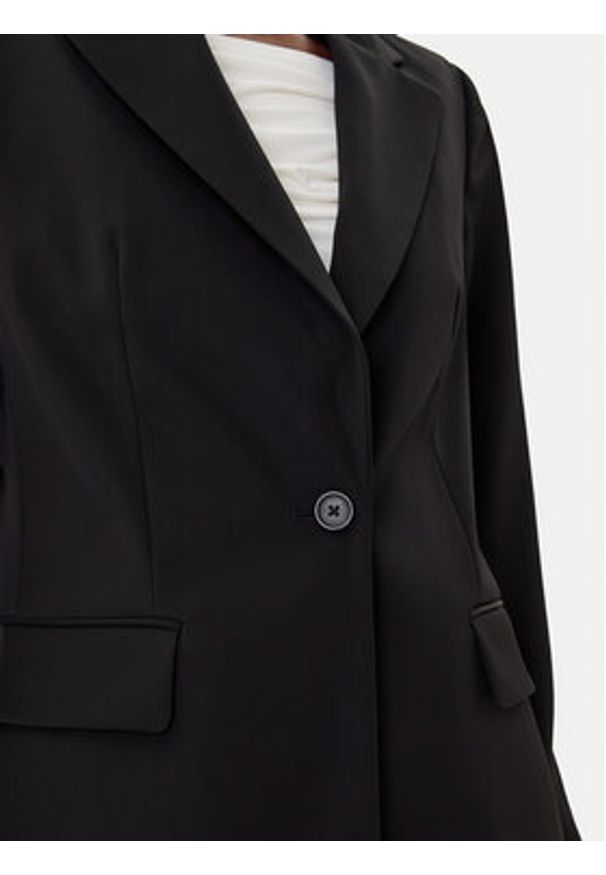 French Connection Marynarka 75DZO Czarny Regular Fit. Kolor: czarny. Materiał: syntetyk