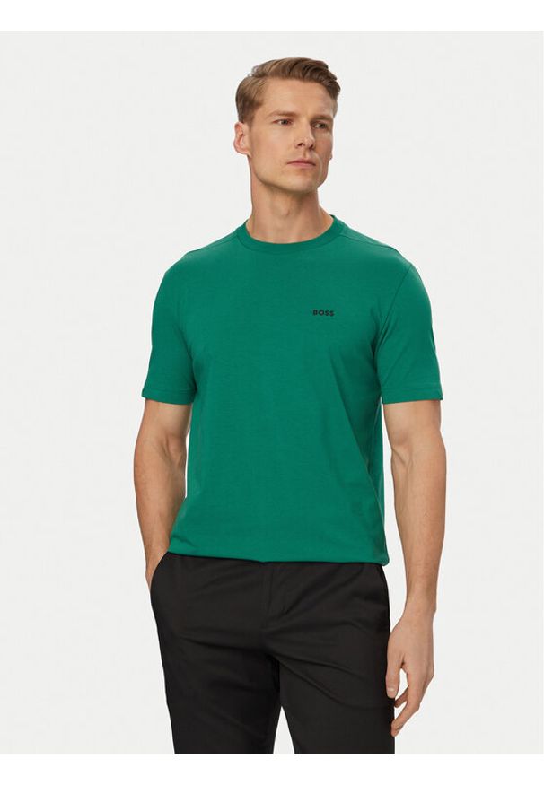 BOSS T-Shirt 50506373 Zielony Regular Fit. Kolor: zielony. Materiał: bawełna