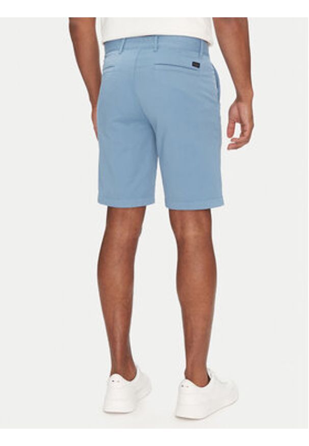 BOSS Szorty materiałowe Chino-Slim-Shorts 50536723 Niebieski Regular Fit. Kolor: niebieski. Materiał: bawełna