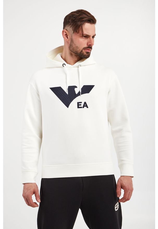 Emporio Armani - Bluza EMPORIO ARMANI. Typ kołnierza: kaptur. Długość rękawa: długi rękaw. Długość: długie. Wzór: haft, gładki