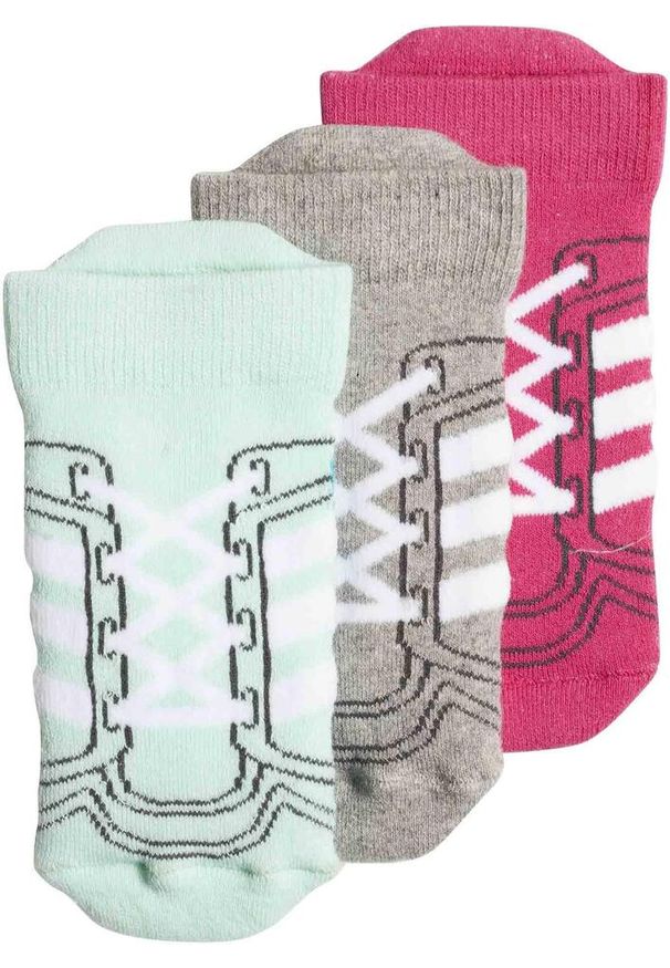ZEAGLE - Skarpetki dla dzieci Adidas Performance Inf 3 - Styl i Komfort. Kolor: niebieski. Materiał: elastan, poliamid, bawełna. Wzór: paski