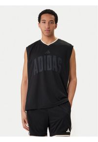 Adidas - adidas Tank top Stadium JZ9441 Czarny Loose Fit. Kolor: czarny. Materiał: syntetyk #1