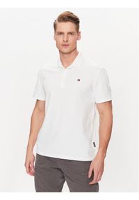 Napapijri Polo Ealis NP0A4H8B Biały Regular Fit. Typ kołnierza: polo. Kolor: biały. Materiał: bawełna #1