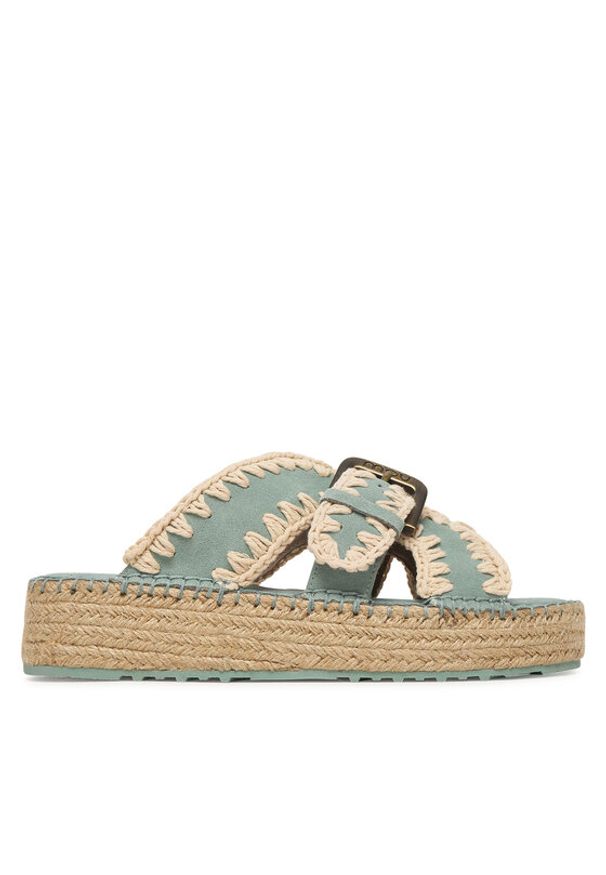 Mou Espadryle MU.SW641003A Brązowy. Kolor: brązowy. Materiał: skóra, zamsz