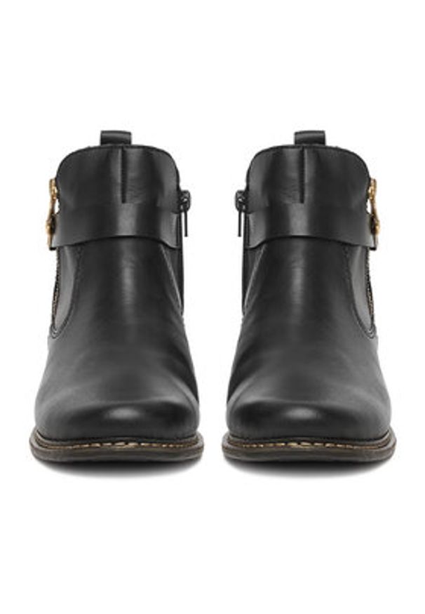 Rieker Botki Z4959-00 Czarny. Kolor: czarny. Materiał: skóra