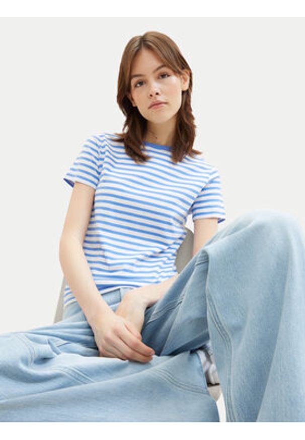 Tom Tailor Denim T-Shirt 1035867 Niebieski Boxy Fit. Kolor: niebieski. Materiał: bawełna