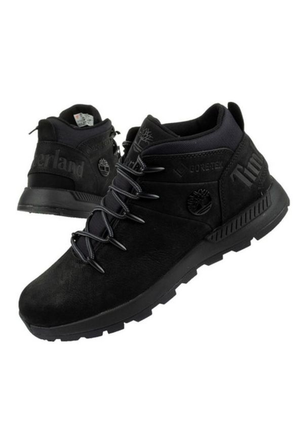 Buty Timberland Sprint Trekker Gtx M TB0A2HAC015 czarne. Wysokość cholewki: za kostkę. Kolor: czarny. Materiał: skóra, nubuk, guma. Szerokość cholewki: normalna. Technologia: Gore-Tex. Sezon: zima, jesień. Sport: bieganie