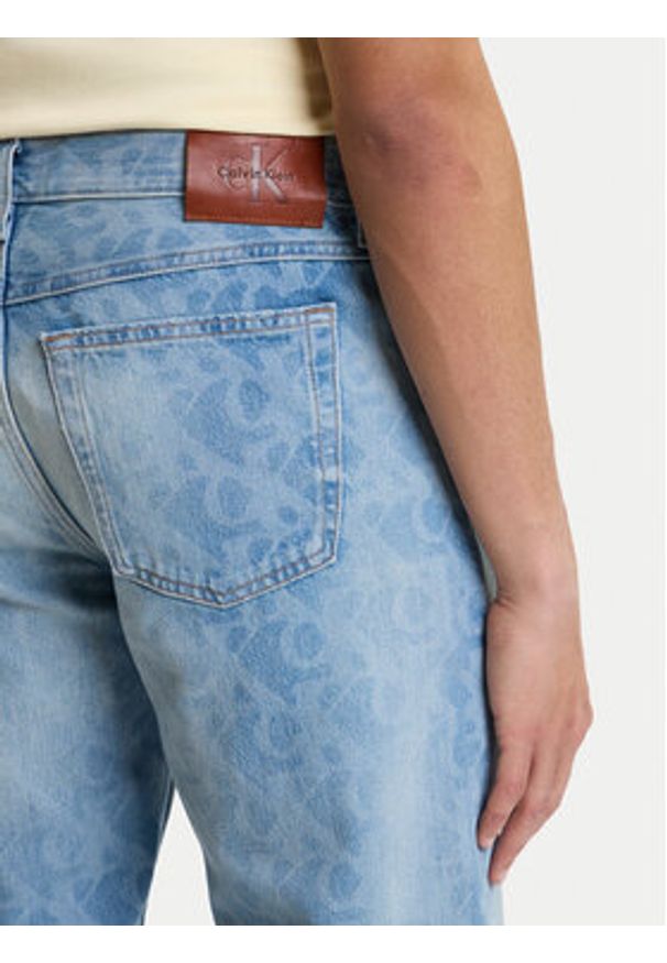 Calvin Klein Jeans Jeansy LV04RG765G Niebieski Straight Fit. Kolor: niebieski