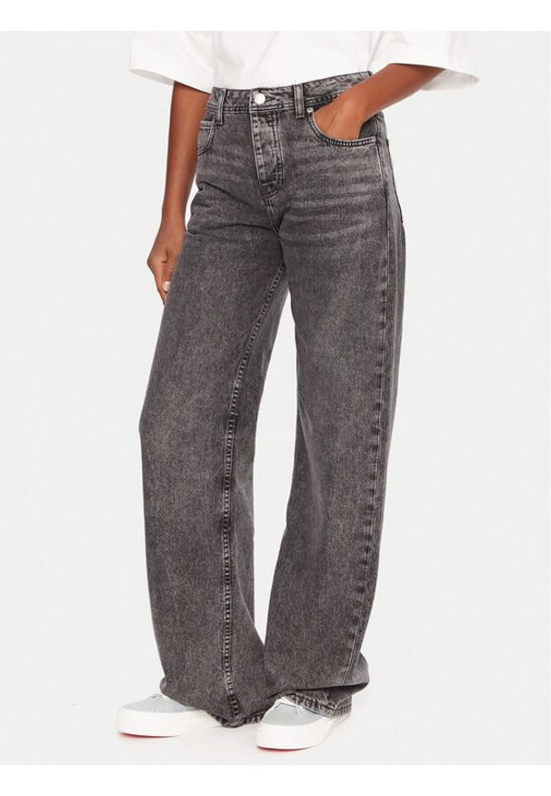Roxy Jeansy Milla ERJDP03312 Szary Wide Leg. Kolor: szary