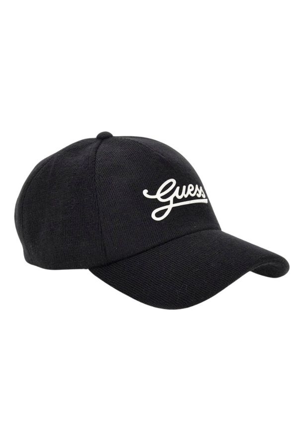 Guess - GUESS Czarna czapka z daszkiem Baseball Cap. Kolor: czarny
