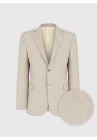 Pako Lorente - PAKO LORENTE - Beżowa marynarka garniturowa. Kolor: beżowy. Materiał: poliester, elastan, wiskoza. Styl: młodzieżowy