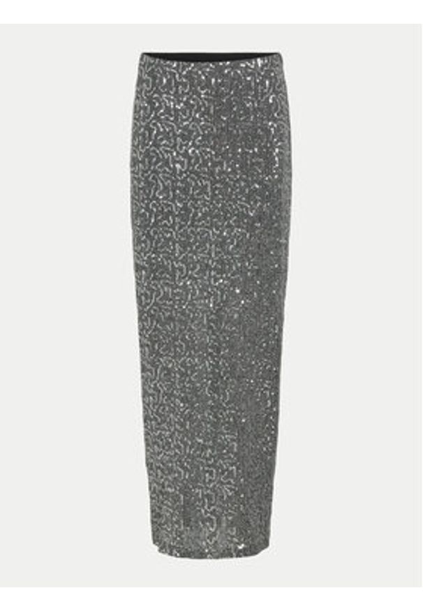Vila Spódnica maxi Sanadu 14101820 Srebrny Regular Fit. Kolor: srebrny. Materiał: syntetyk