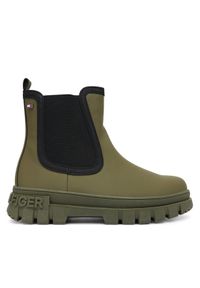 TOMMY HILFIGER - Tommy Hilfiger Botki T3X5-34130-1355414 Khaki. Kolor: brązowy