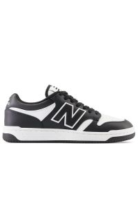 Buty New Balance BB480LBA - czarno-białe. Kolor: biały, wielokolorowy, czarny. Materiał: materiał, skóra, syntetyk. Szerokość cholewki: normalna. Sport: koszykówka