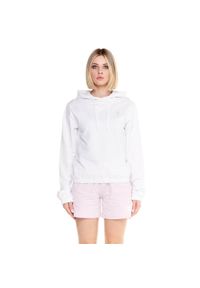 LEONE 1947 APPAREL - Krótka bluza z kapturem Chic Boxing. Typ kołnierza: kaptur. Kolor: biały. Materiał: tkanina. Długość: krótkie. Sport: fitness