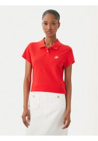 TOMMY HILFIGER - Tommy Hilfiger Polo 1985 Logo WW0WW49259 Czerwony Slim Fit. Typ kołnierza: polo. Kolor: czerwony. Materiał: bawełna #1