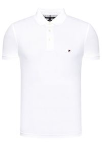 TOMMY HILFIGER - Tommy Hilfiger Polo 1985 MW0MW17771 Biały Slim Fit. Typ kołnierza: polo. Kolor: biały. Materiał: bawełna #1